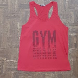 NEW Mens Red Gym Shark Tanktop